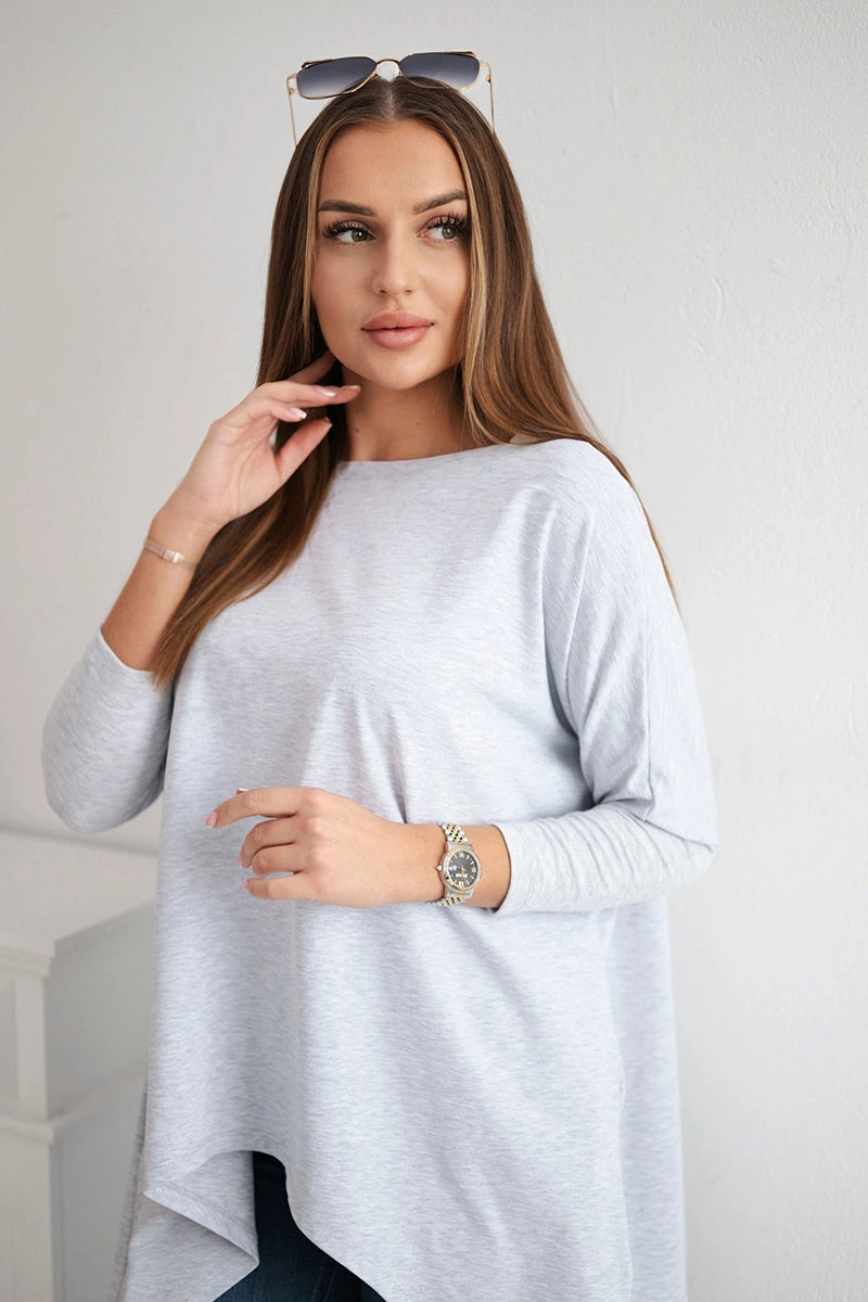 Blúzka oversize svetlošedá univerzálne