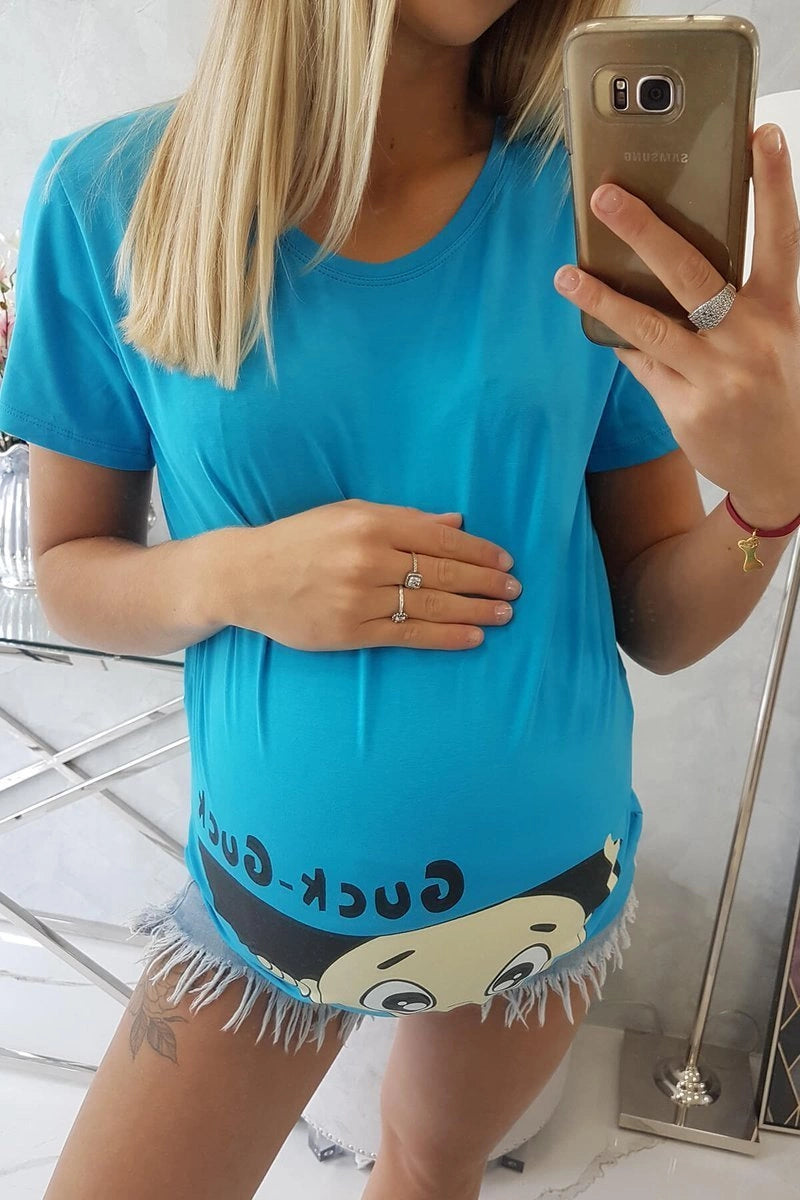 Materská blúzka Guck tyrkysový M-L-XL