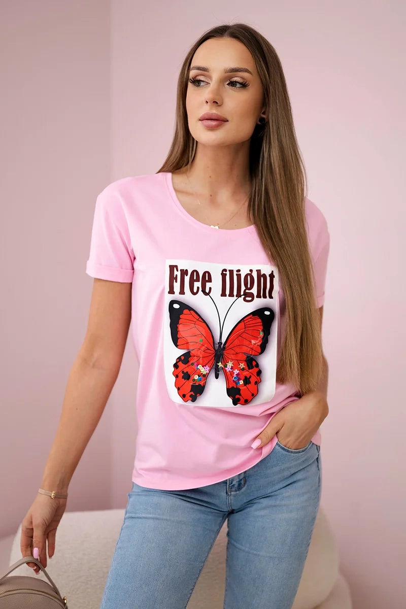 Blúzka Free Flight prášková ružová univerzálne
