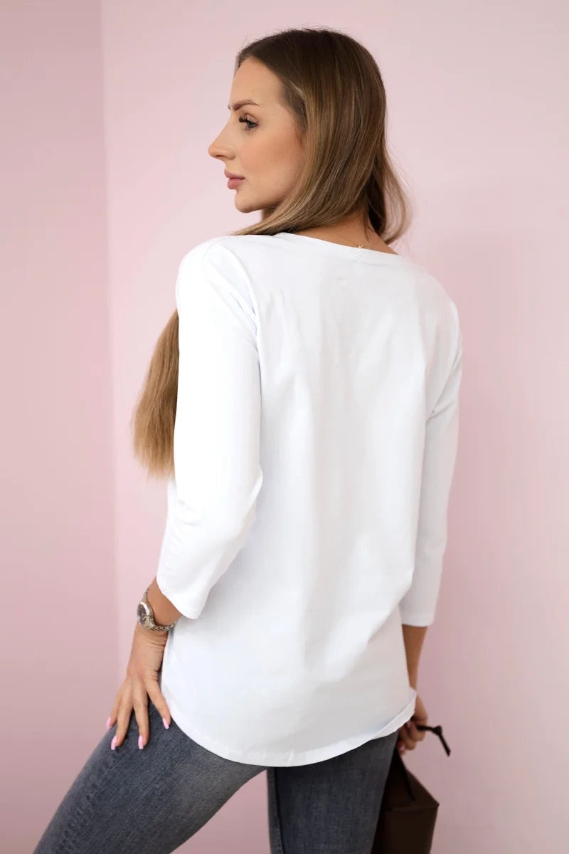 Blúzka s potlačou Summer Girl biela univerzálne