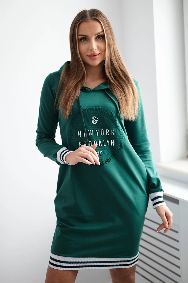 Šaty Brooklyn tmavozelený univerzálne
