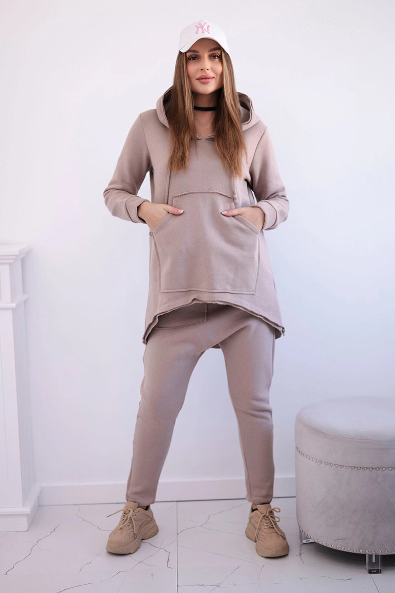 Súprava s nohavičkami Baggy tmavo béžová univerzálne