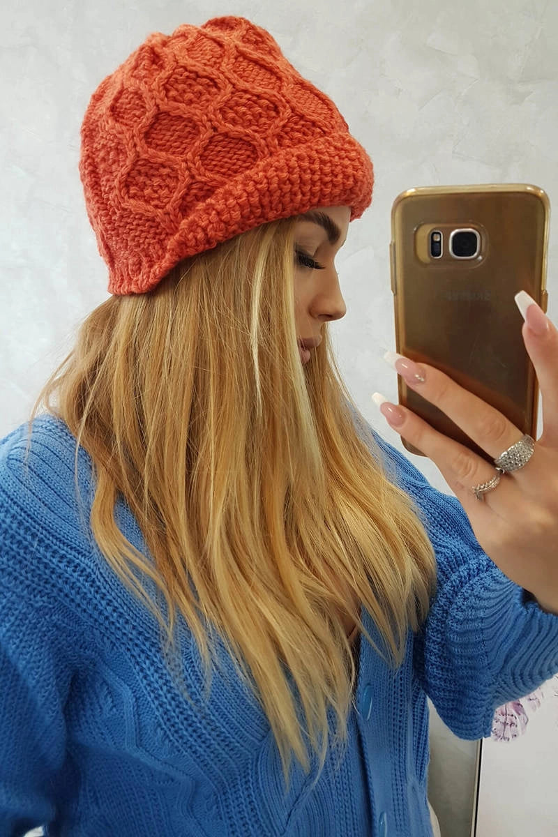 Čapica с fleece Roma Bis K235 oranžová univerzálne