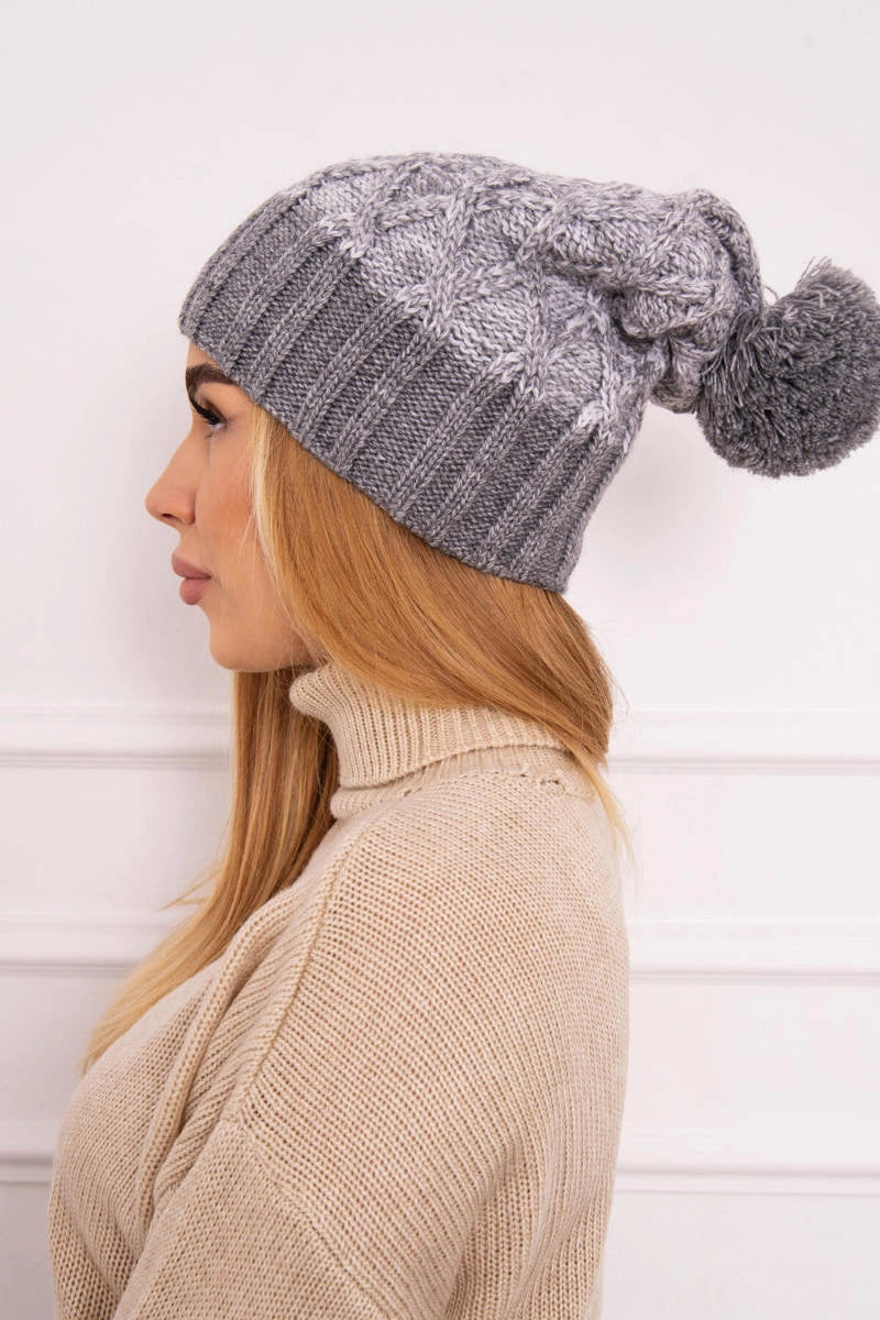 Čapica с fleece Milano K203 sivá melanž+sivá univerzálne