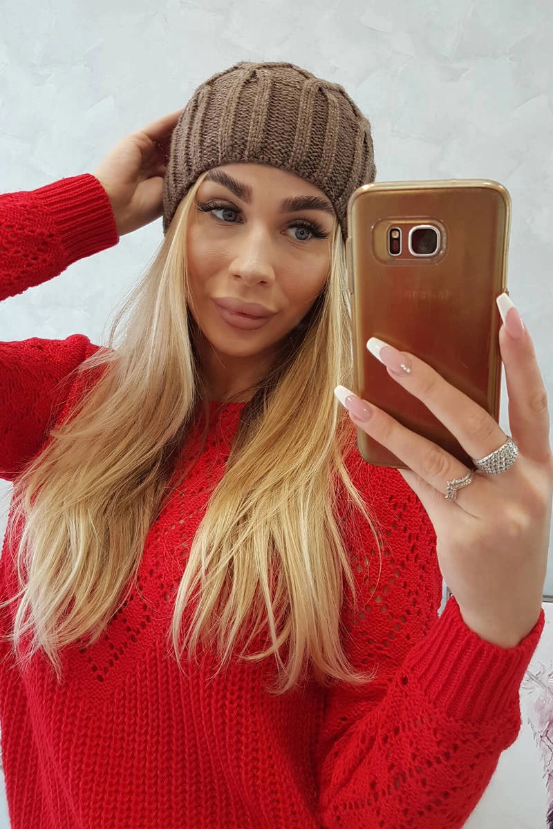 Čapica с fleece Milano K203 mocca univerzálne
