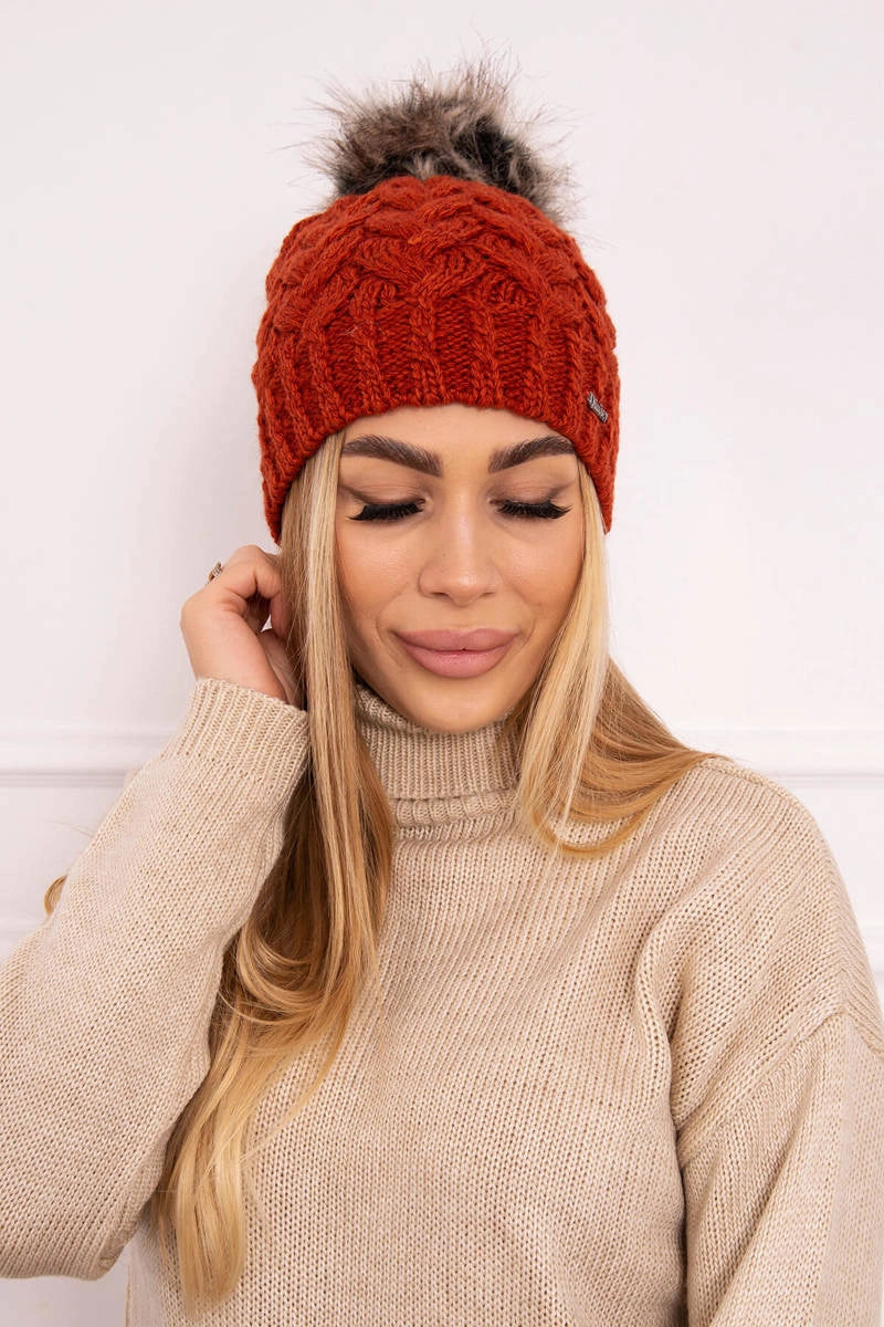 Čapica s fleece Daria K217 ruda univerzálne