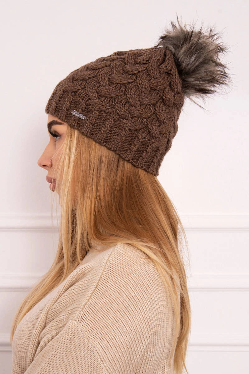 Čapica s fleece Daria K217 cappuccino univerzálne