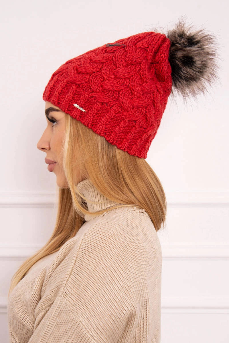 Čapica s fleece Daria K217 malina univerzálne