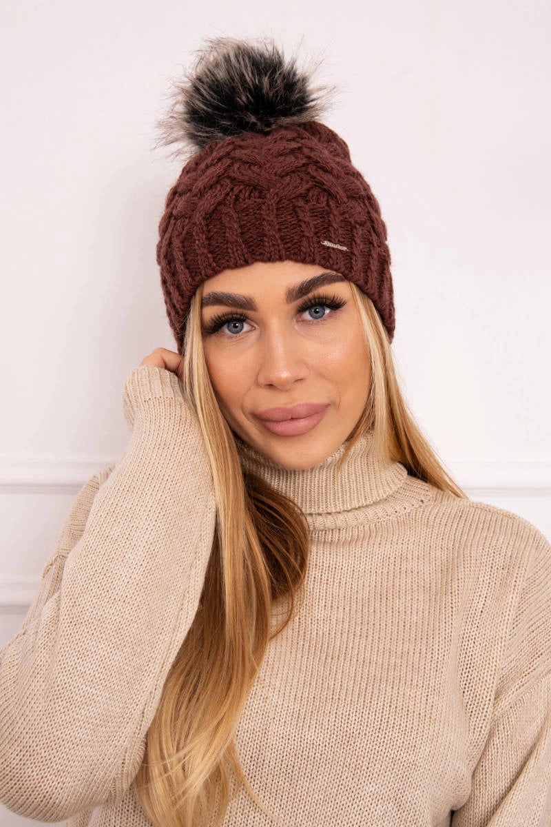 Čapica s fleece Daria K217 hnedá univerzálne
