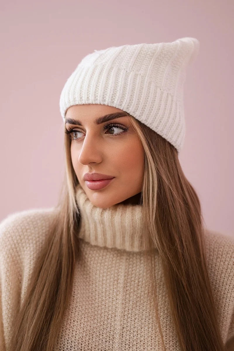 Čapica s fleece Anna K238 ecru univerzálne