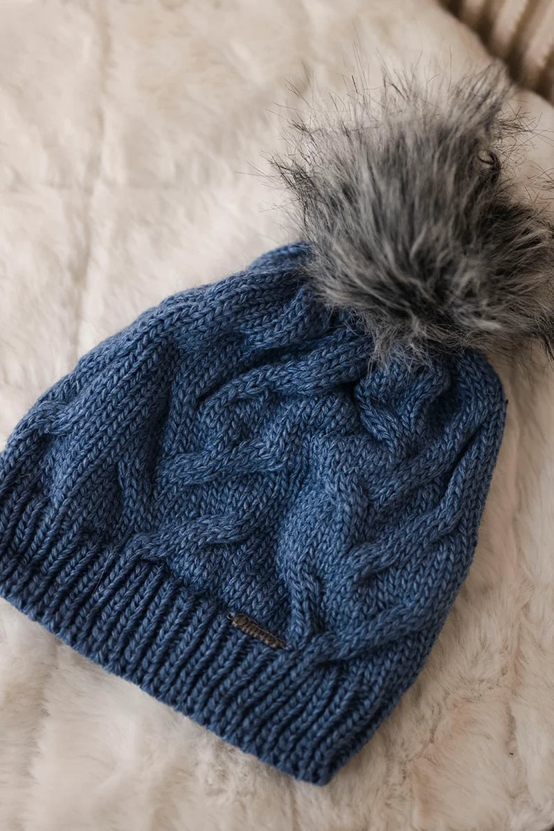 Čapica s fleece Ela K242 džínsy univerzálne