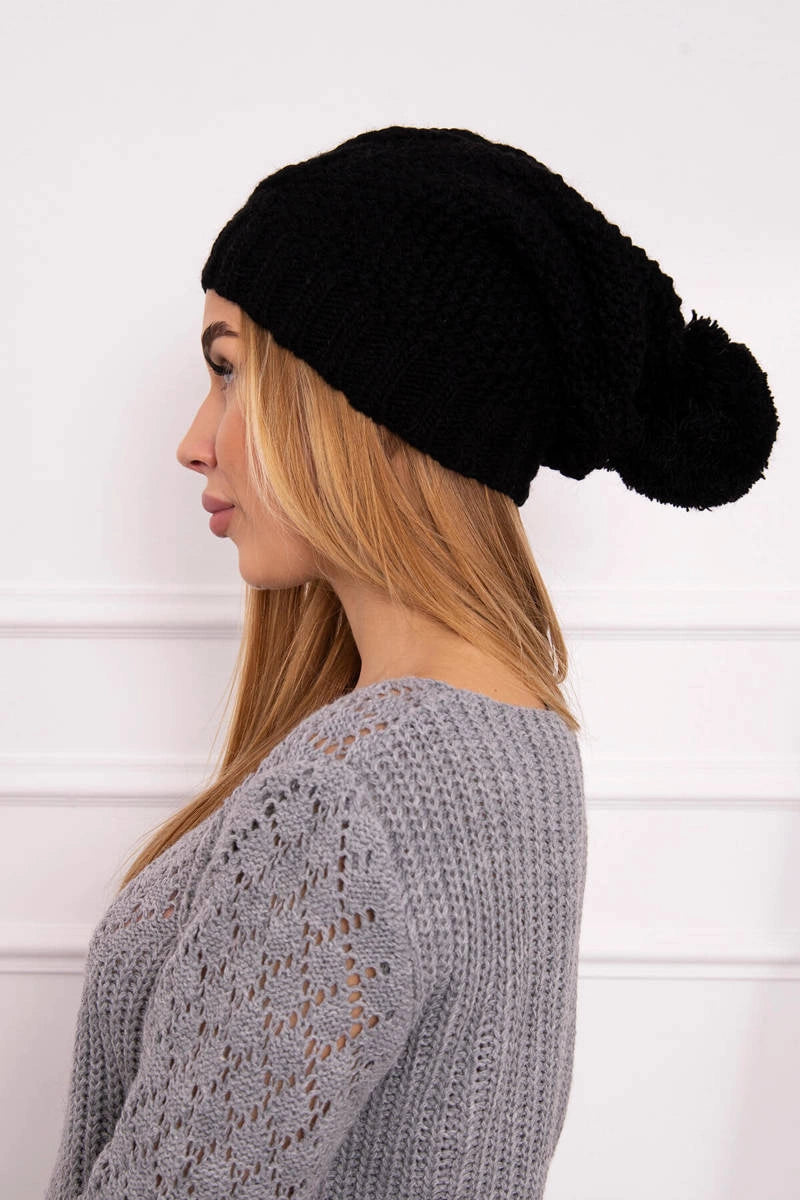 Čapica s fleece Justyna K253 čierna univerzálne