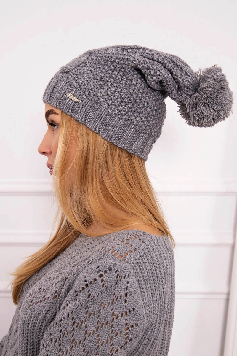 Čapica s fleece Justyna K253 tmavošedý univerzálne