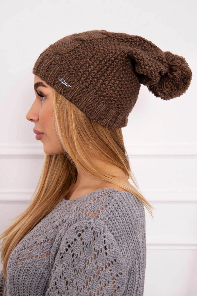 Čapica s fleece Justyna K253 cappuccino univerzálne