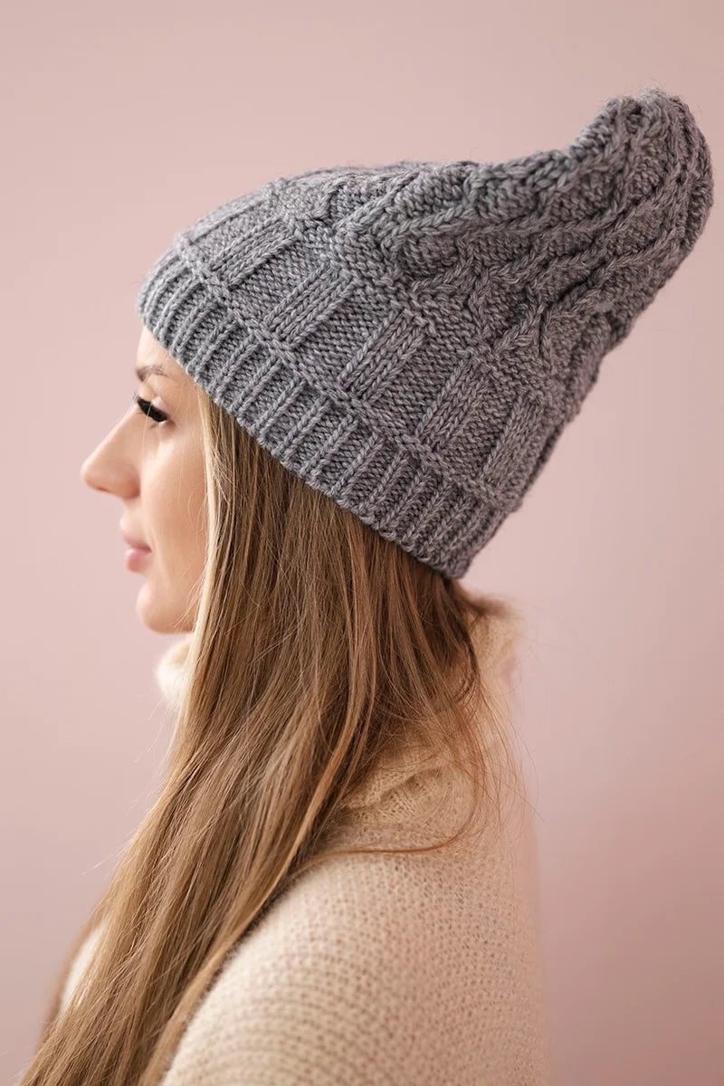 Čapica s fleece Marta K231 tmavošedý univerzálne