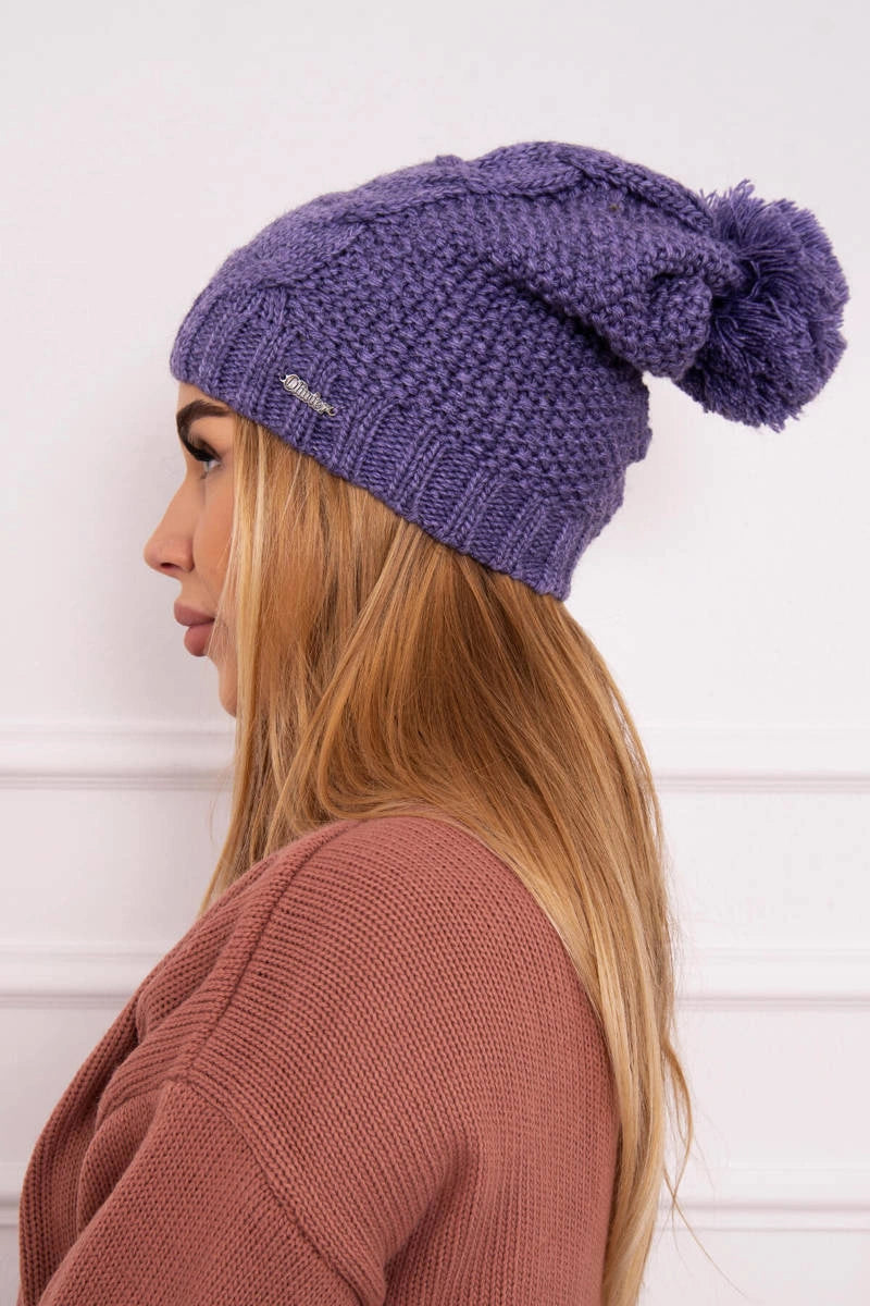 Čapica s fleece Karolina K243 fialový univerzálne