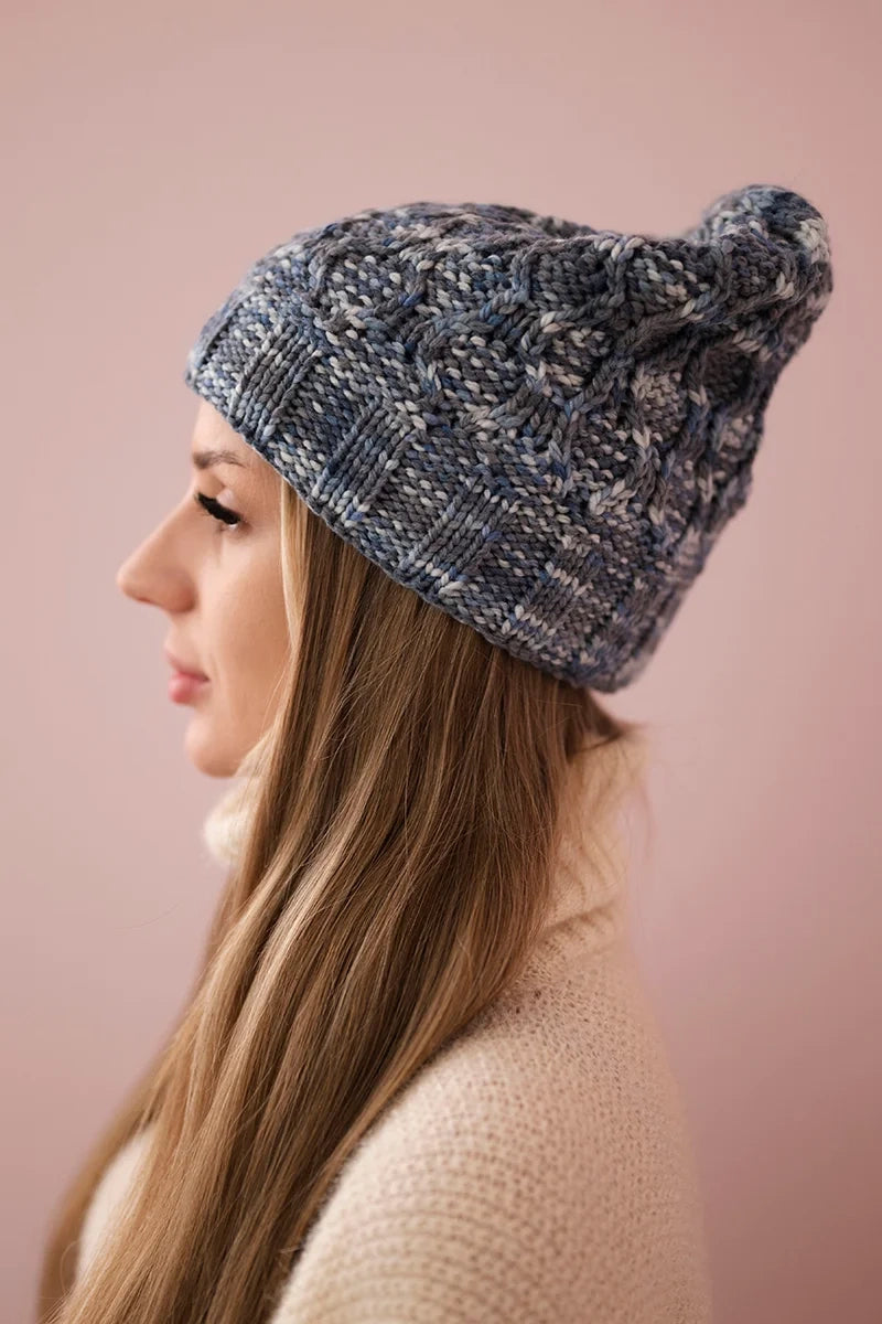 Čapica s fleece Melisa K241 námornícka modrá+modrá univerzálne