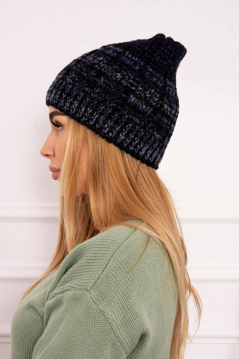 Čapica s fleece Melisa K241 čierna+námornícka modrá univerzálne