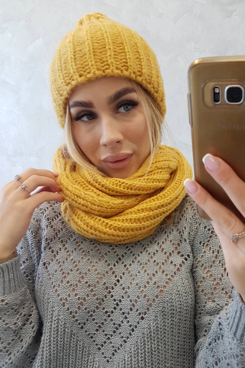 Dámsky set s hrubým pruhom P100 žltá univerzálne
