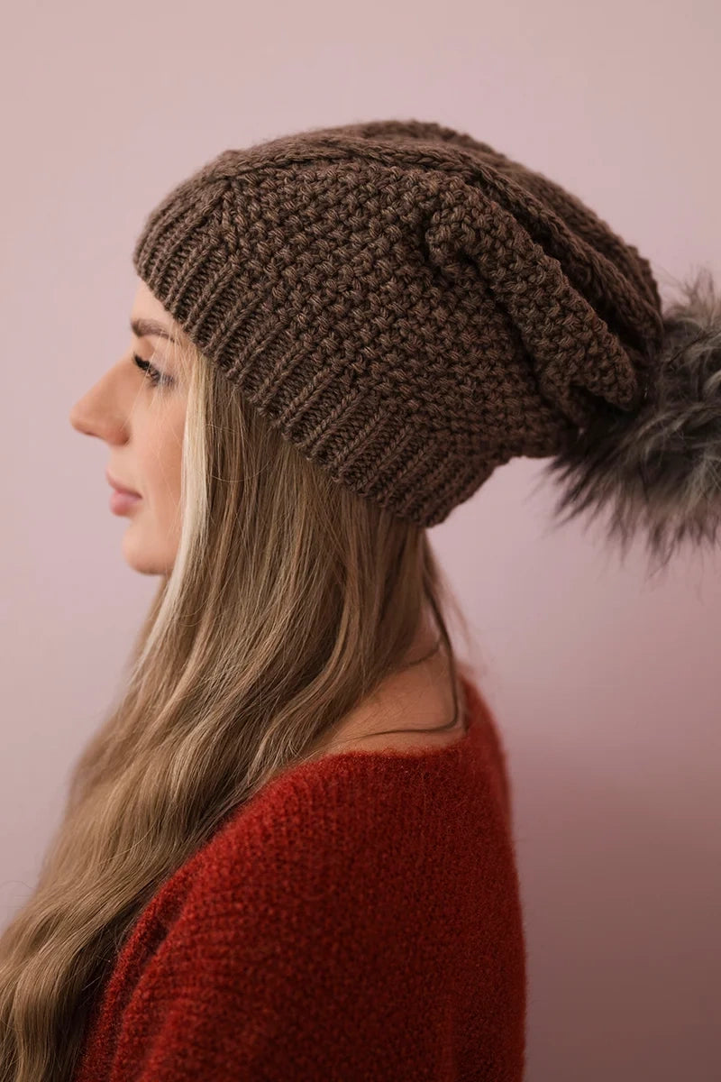 Čapica s fleece Sandra K210 cappuccino univerzálne
