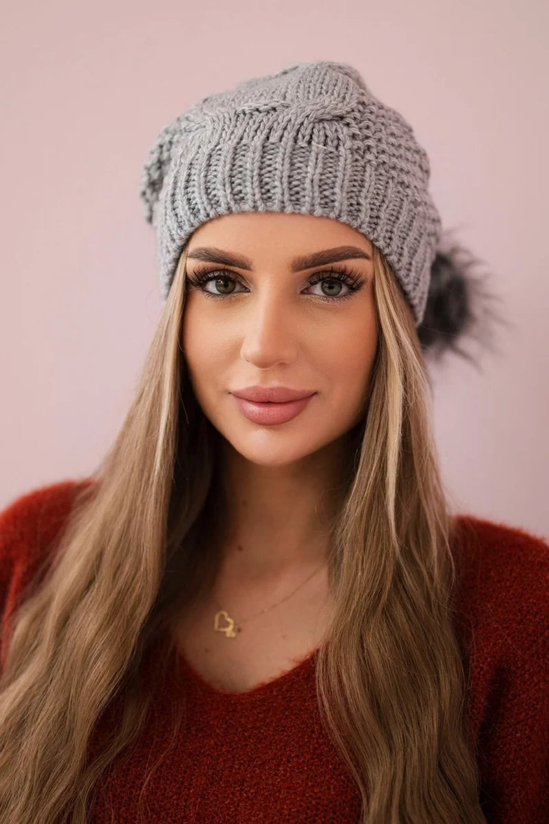 Čapica s fleece Sandra K210 svetlo šedá univerzálne