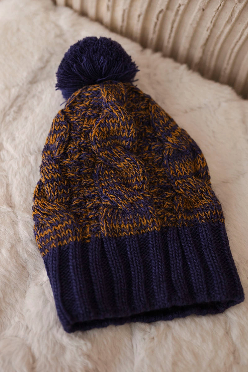Čapica s fleece Paryż K213 fialová + horčica univerzálne