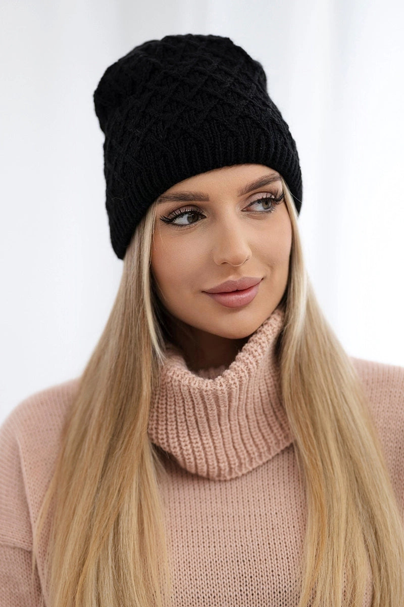 Čapica s fleece Kratka K204 čierna univerzálne