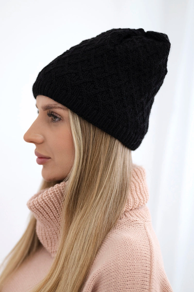 Čapica s fleece Kratka K204 čierna univerzálne