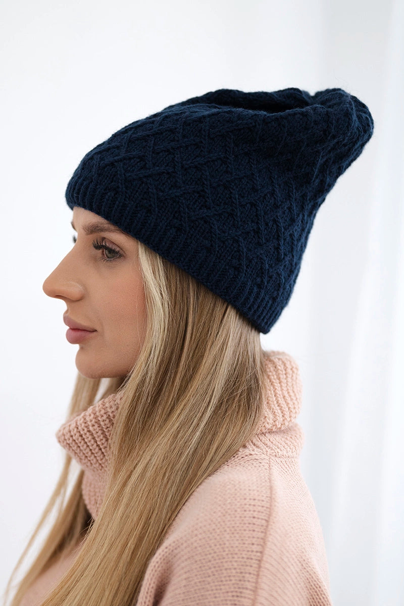 Čapica s fleece Kratka K204 námornícka modrá univerzálne