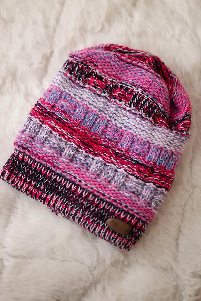 Čapica s fleece Patrycja K254 fuchsiová + ružová univerzálne