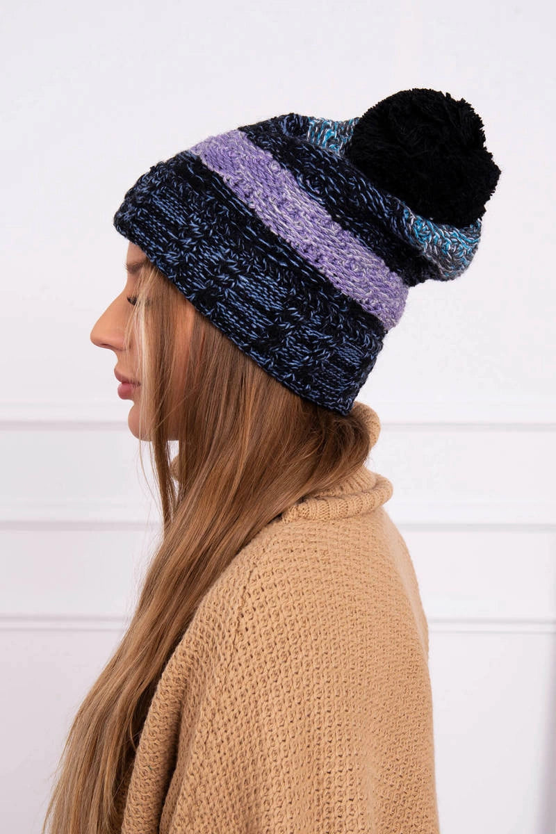 Čapica s fleece Pola K267 námornícka modrá + more univerzálne