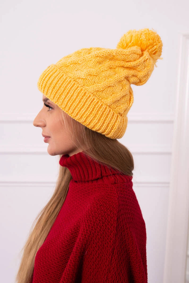 Čapica s fleece Wanda K281 žltá univerzálne