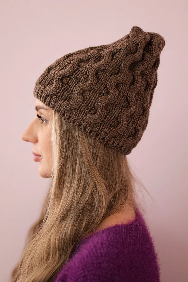 Čapica s fleece Teresa K285 mocca univerzálne