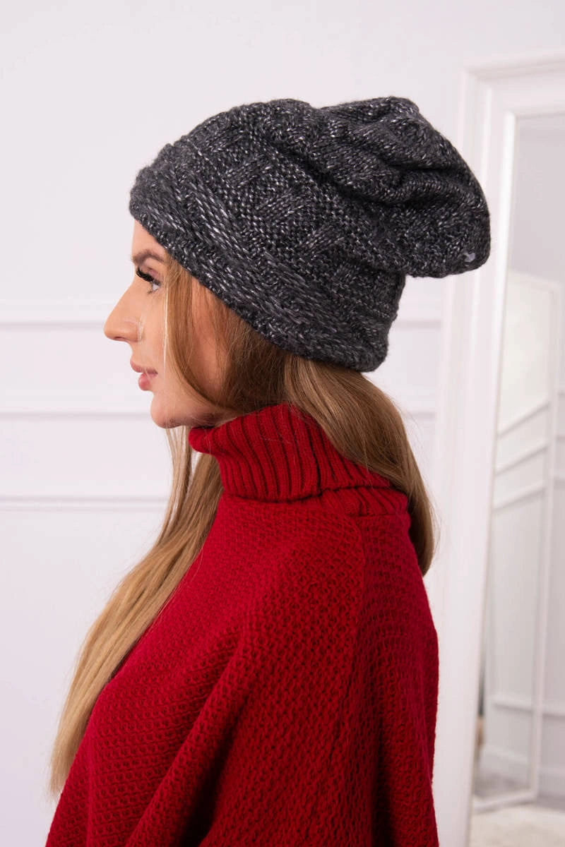 Čapica s fleece Edyta K298 grafit univerzálne