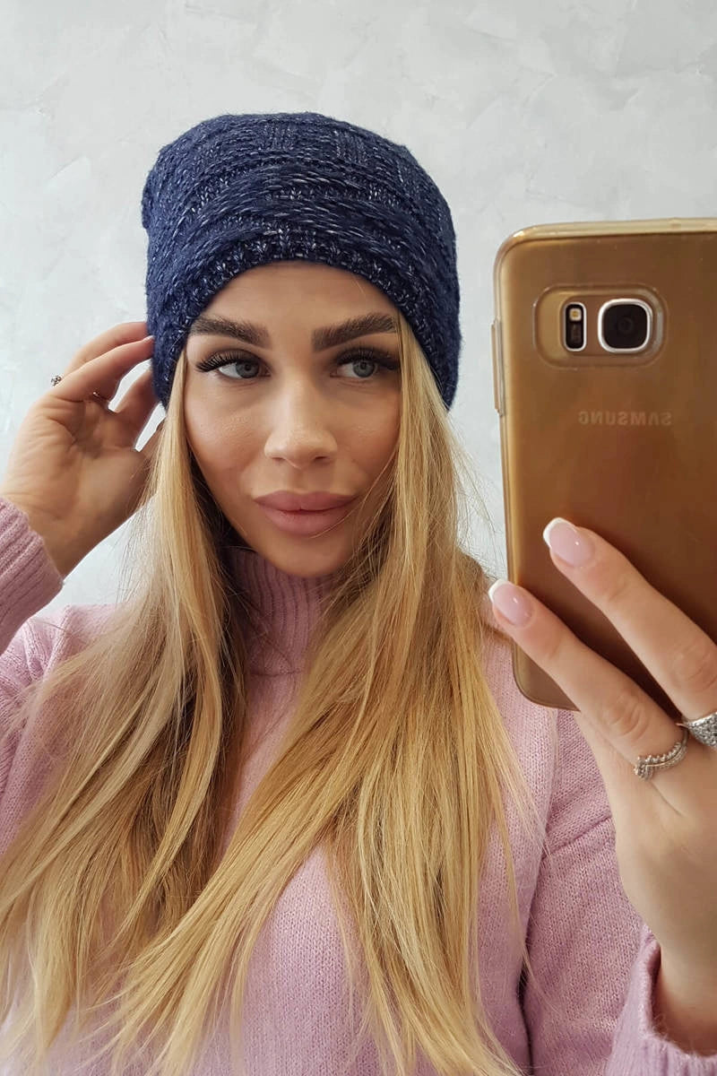 Čapica s fleece Edyta K298 темно-синий univerzálne