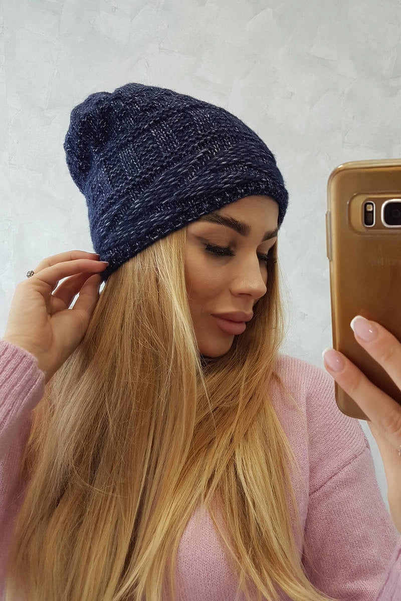 Čapica s fleece Edyta K298 темно-синий univerzálne