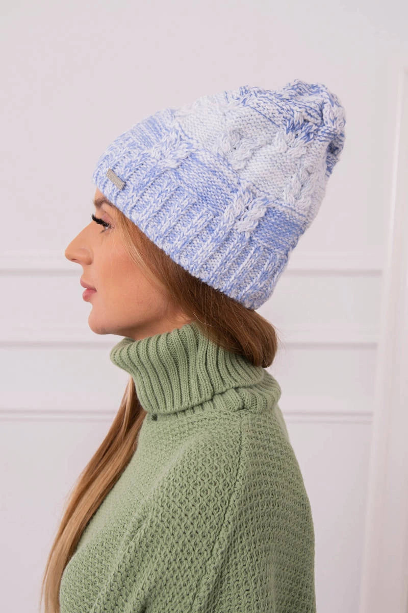 Čapica s fleece Dolores K303 modrá + biela + džínsy univerzálne