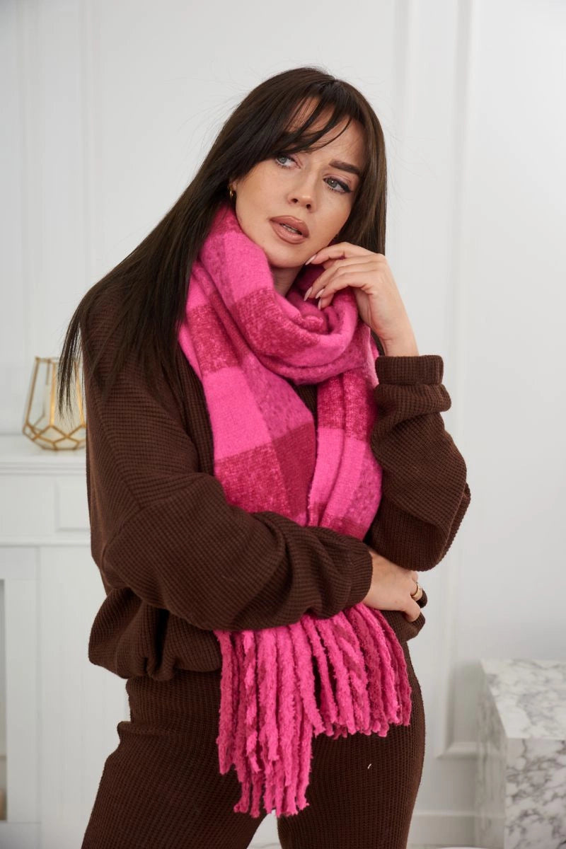 6073 Dámsky šál ružová + fuchsia univerzálne