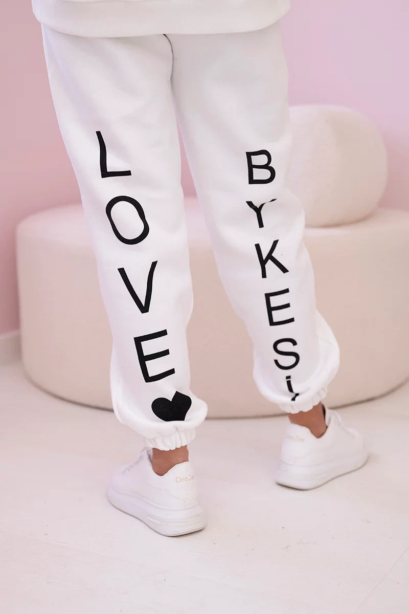 Luxusní bavlněná souprava LOVE bílá