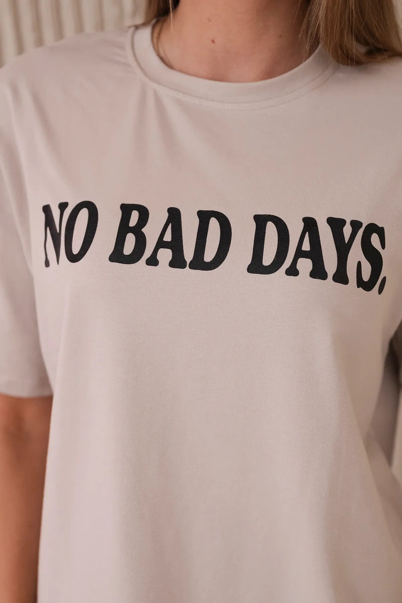 Bavlnená blúzka No Bad Days béžový univerzálne