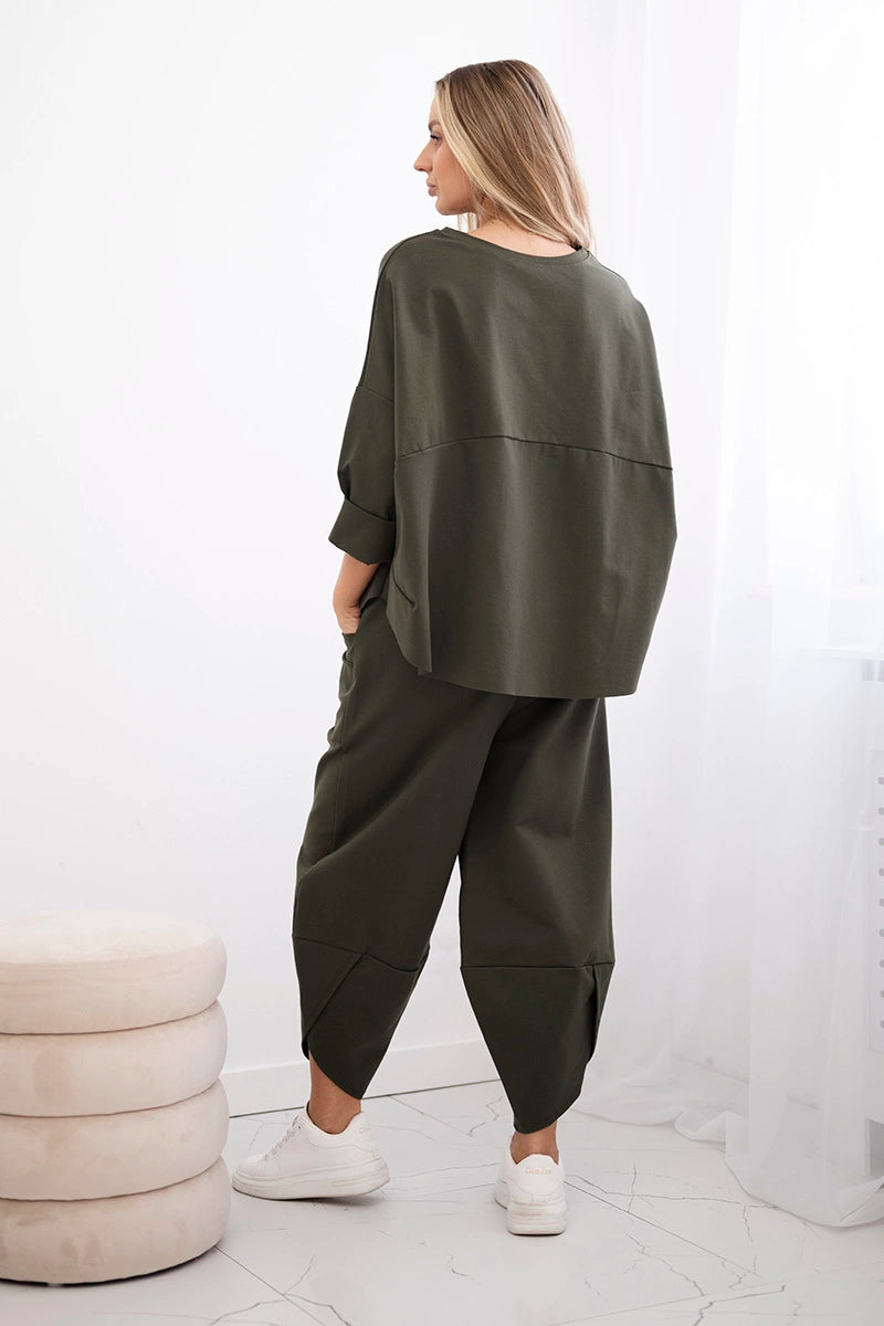 Súprava Punto Milano Winter mikinové + nohavice khaki univerzálne