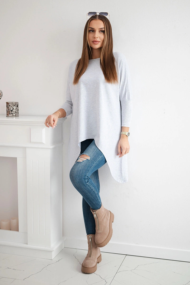 Blúzka oversize svetlošedá univerzálne