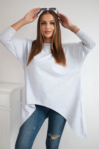 Blúzka oversize svetlošedá univerzálne