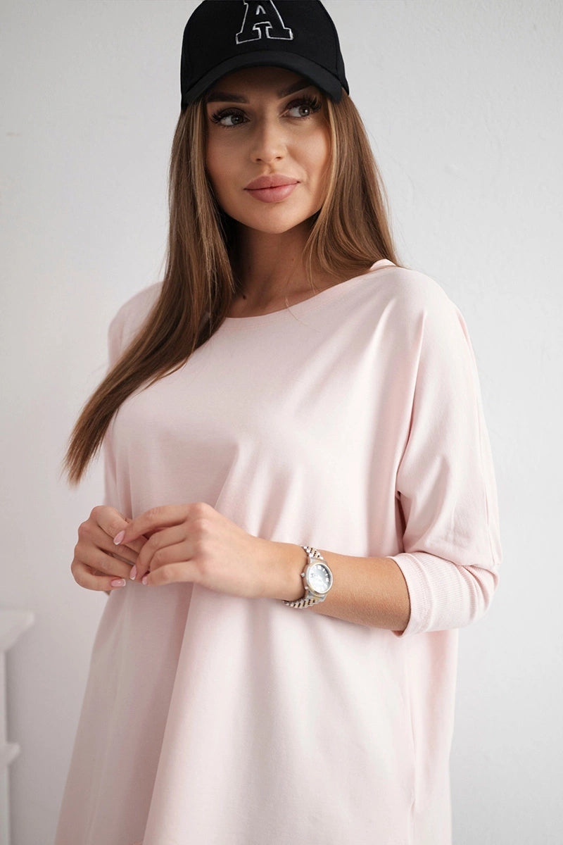 Blúzka oversize prášková ružová univerzálne