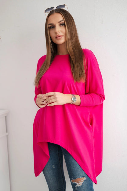 Blúzka oversize fuchsie univerzálne