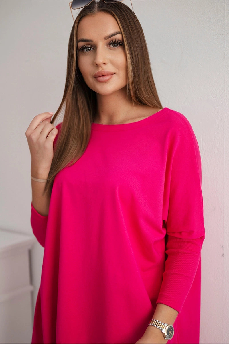 Blúzka oversize fuchsie univerzálne