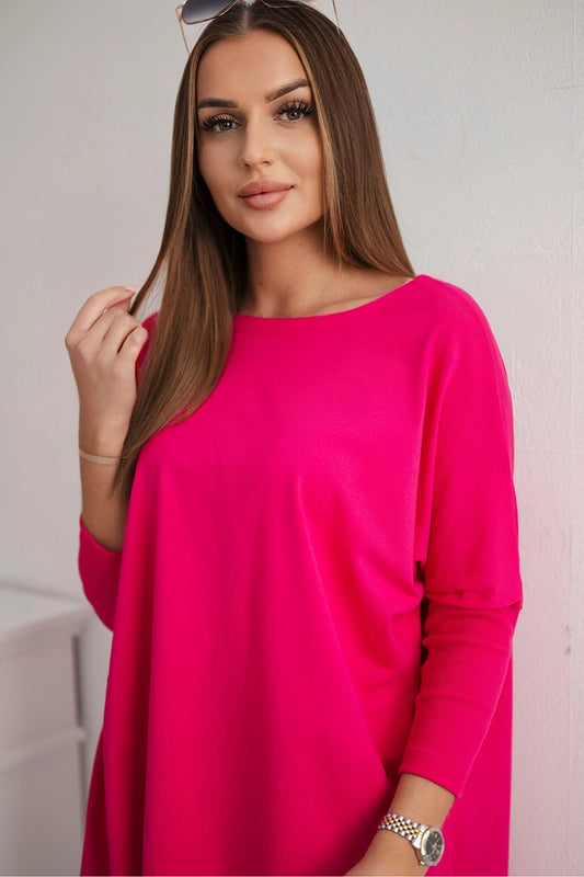 Blúzka oversize fuchsie univerzálne
