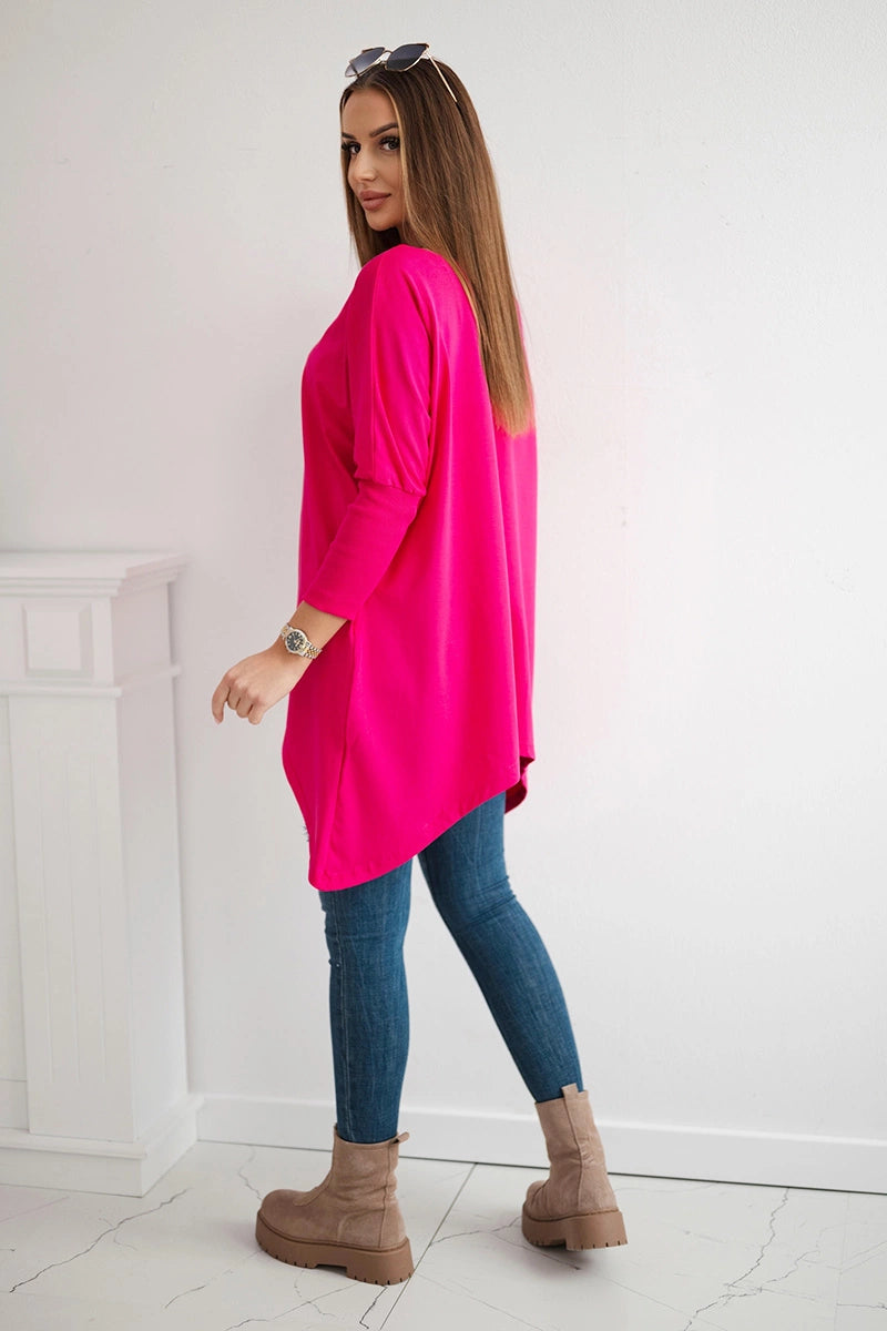 Blúzka oversize fuchsie univerzálne