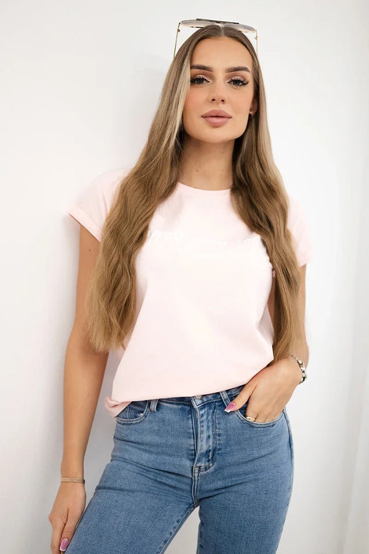 Blúzka Shopping is my cardio prášková ružová univerzálne
