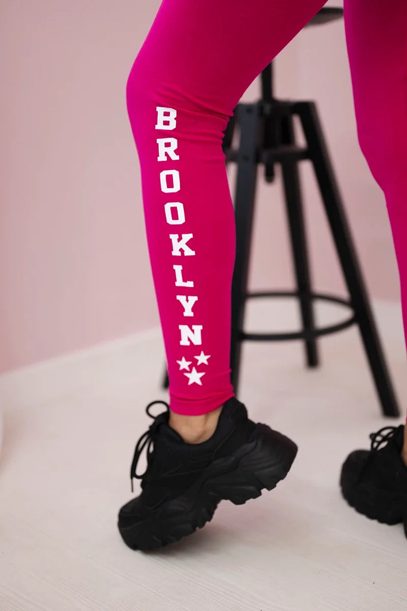 Nohavice legíny Brooklyn fuchsie univerzálne